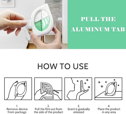 Air Freshener for Home, 4 Pack, Eucalyptus & Mint, Odor Eliminator for Small Area Closets Bathroom Pets Strong Odor, Up to 120 Days
