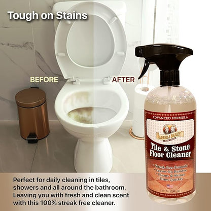 Parker & Bailey Tile & Stone Cleaner - Granite Countertop Kitchen Island Cleaning Spray Marble Tile Slate Quartz Daily Granite Bathroom Counter - 32 oz