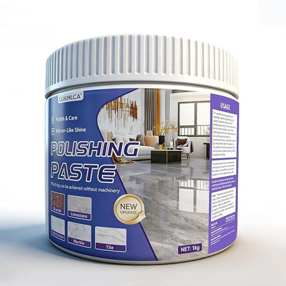 Marble Polishing Paste, Polish & Clean 2 in 1 - No Machine Needed | Granite Polishing Kit, Quartz Cleaner Countertop, Suitable for Marble, Granite, Quartz - Restores & Enhances Shine (1 kg)