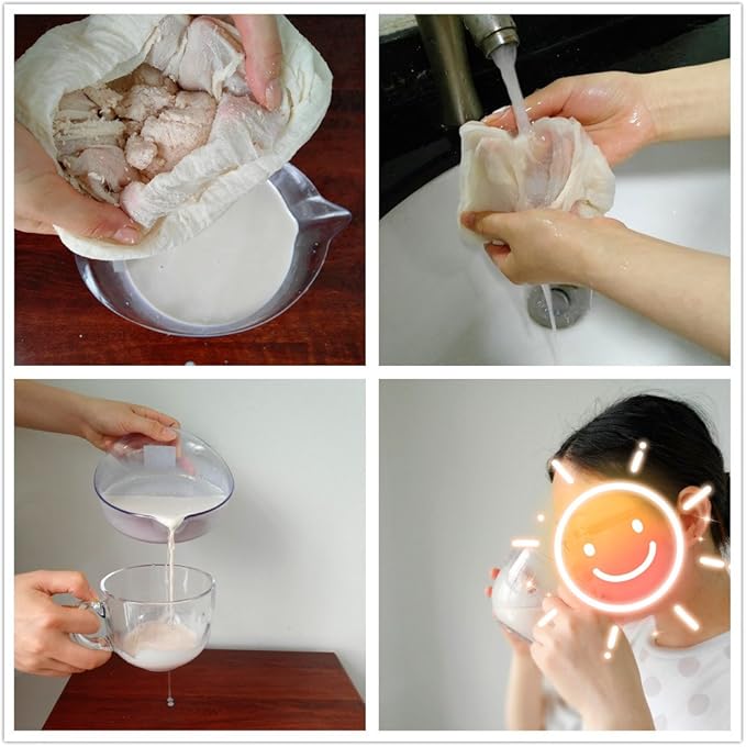Cheesecloth Bags for Straining,Reusable Cold Brew Coffee Cheese Cloths Strainer,Large Nut Milk Tea Juice Bag,100% Natural Cotton Fine Mesh Filter Bags(Small,2 Pack)