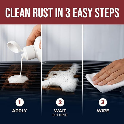 Stainless Steel Rust Remover – NSF Approved Non-Toxic Rust Stain Remover for Stainless Steel Appliances, Sinks, Grills, Marine Hardware & Commercial Equipment (4 oz)