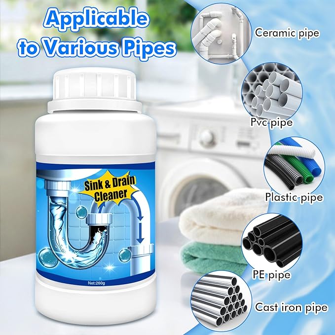 Drain Clog Remover,Powerful Pipe Dredging Agent,Kitchen Drain Cleaner for Unclogs Bathroom and Kitchen Sinks,Drains,Shower Pipes