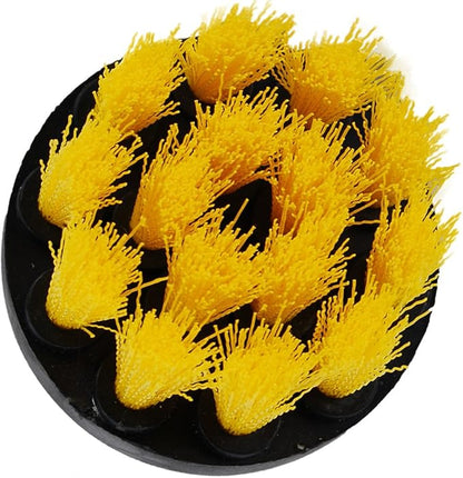 HIFROM Drill Brush - 2" Soft and 2" Medium Power Scrubbing Brush Drill Attachment for Cleaning Showers Tubs Bathrooms Tile Grout Carpet Tires Boats Upholstery (Pack of 2)