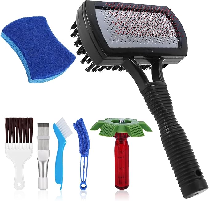 Aufind 7 PCS Different Air Conditioner Fin Cleaner kit, Brush Condenser Ac Coil Cleaner Air Refrigerator Fin Cleaner Evaporator Radiator Repair Clean Tool