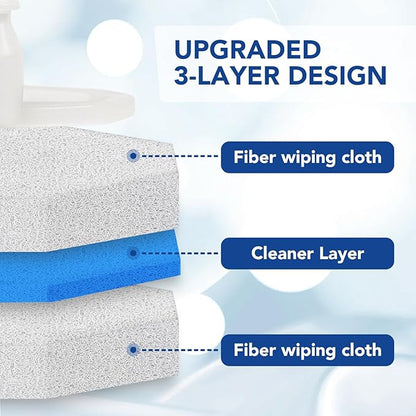 50 Count Disposable Toilet Wand Refills for Clorox, Compatible with Clorox Toilet Wand for Bathroom Cleaning