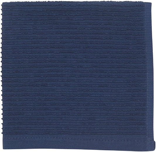 Now Designs Ripple Kitchen Dishcloth, Set of 4, Indigo Blue