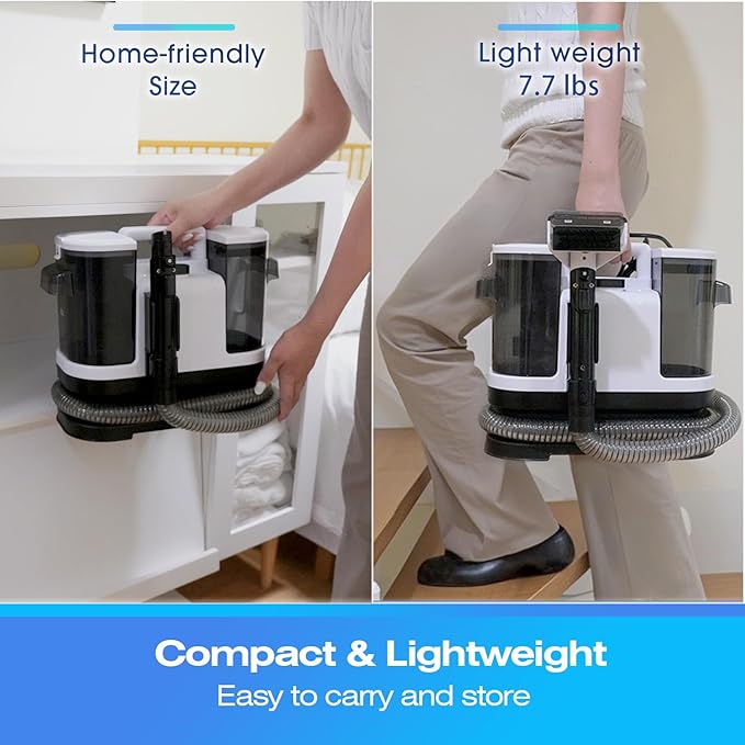 Carpet Cleaner Machine, 18Kpa Powerful Suction, Spot Cleaner & Pet Stain Remover, Self-cleaning, Large Dual Water Tank, Deep Cleaning for Carpet, Area Rugs, Upholstery, Cars, H6