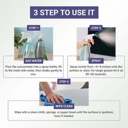 All Purpose Cleaner Concentrate - Advanage 20X The Wonder Cleaner Lavender for All Surfaces Around Bathroom, Kitchen, Oil and Grease, Multi Purpose Cleaner for Household Cleaning Solution | 32 FlOz