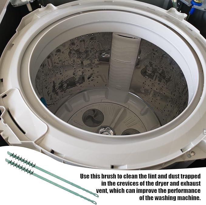 Dryer Vent Cleaner - Drum Washing Machine Effective Dryer Vent Lint Remover | Inner Wall Dirt Cleaning Soft Brush for, Floor Drain, Air Conditioner, Slot