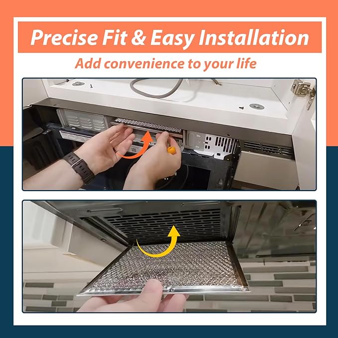 Microwave Oven Charcoal and Grease Filter Kit Replacement for Samsung Model ME19R7041FS ME19R7041FS/AA ME19R7041FT ME19R7041FT/AA ME19R7041FB ME19R7041FB/AA