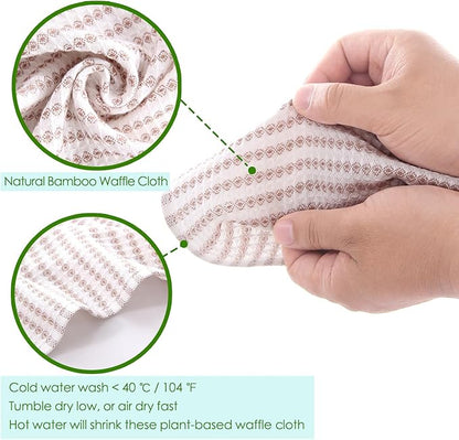 Kitchen Washcloths 8 Pack, 10x14 inch Small Dish Cloth for Washing Dishes, Lint Free Fast Dry Reusable Cleaning Cloth, Ultra Soft & Scratch Free Waffle Dish Rag, Easy to Rinse Multicolor Dishcloths