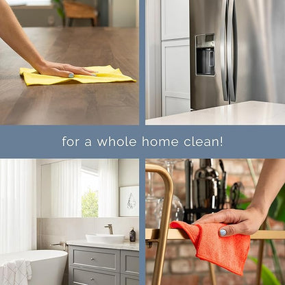 S&T INC. 100 Pack Microfiber Cleaning Cloth, Bulk Towels for Home, Reusable Microfiber Towels for Cars, Cleaning Rags, Assorted, 11.5 Inches x 11.5 Inches, 100 Count
