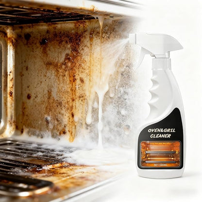 300Ml Oven and Grill Cleaner - Heavy Duty Degreaser for Oven Racks, Grills, and Stovetops, Eliminates Thick Grease & Build Up, Odor And Grease Remover (1)