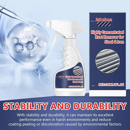 Heavy Duty Rust Removal for Metal,Multipurpose Rust Remover Spray,Stainless Steel Rust Remover Cleaner,Powerful Steel Rust Removal,Rust Converter for Various Metals Furniture