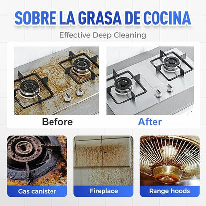 Wegodal Multi-Purpose Powerful Cleaner for Kitchen, Upgrade Heavy Kitchen Grease Remover, 3 In 1 Coconut Oil Natural Cleanser for Faucets, Tiles, Oven & Stove Top (3)