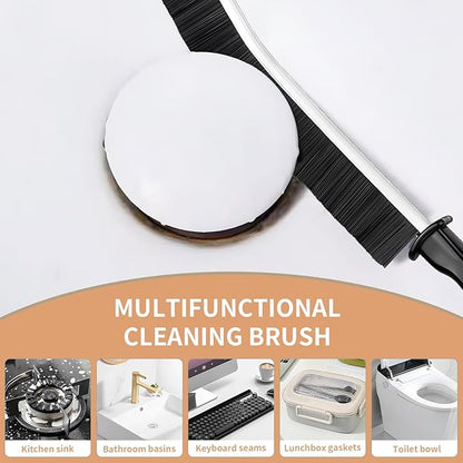 4 Pack Hard Bristle Crevice Cleaning Brush with Stiff Bristles, Small Detail Scrub Brush for Narrow Gaps Tile Grout Bathroom Kitchen Window Track Shower Door Sink Edge Faucet Base Floor Corner Cleaner
