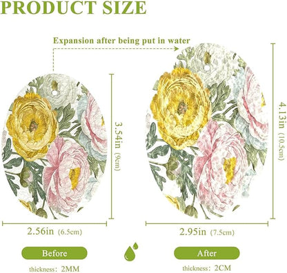 Flower Kitchen Scrub Sponges, Pop-up Kitchen Cleaning Sponges Reusable Dish Washing Sponges for Bathroom Household Cleaning 3 Pack - Non Scratch Scrubber