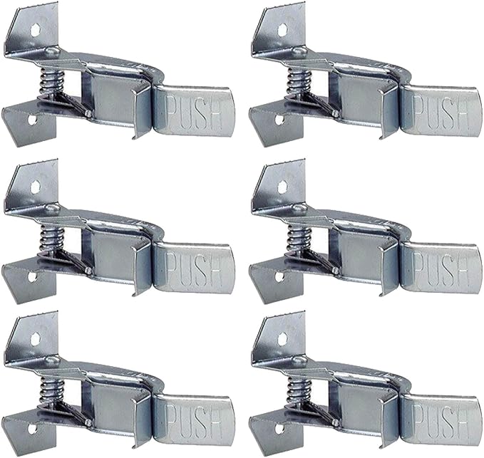 Heavy Duty Metal Gaint Spring Grip Clamp Tool Hanger Wall Orgainzer for Garage Closet Brooms and Mops Wall Mount Holder (Pack of 6)