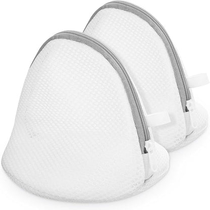 Zippered Mesh Laundry Bag for Delicates Lingerie Underwear Washer Protector 6.69X5.90X5.90 Inches Reusable Laundry Net Bag 2-Pack