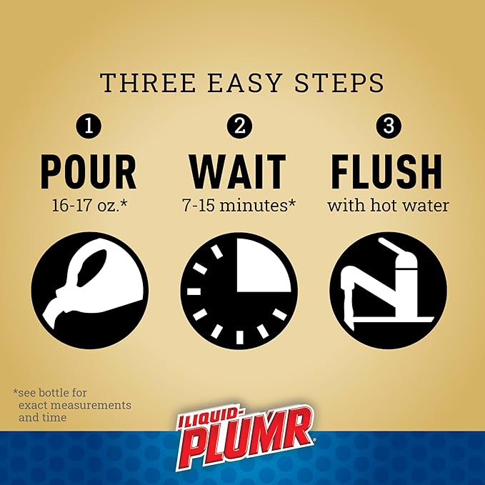 Liquid-Plumr Pro-Strength Urgent Clear, Liquid Drain Cleaner, 17 Ounces
