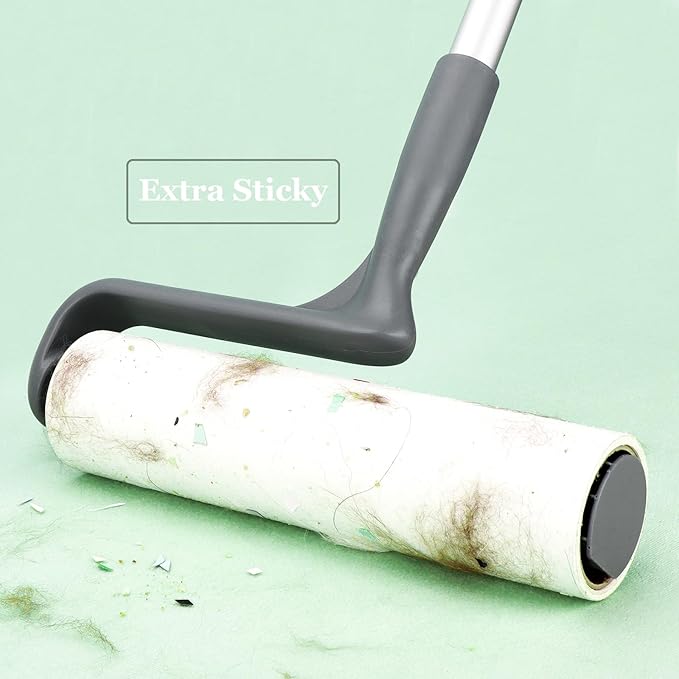 10 inch Lint Roller Refill Compatible with Large Mega 10 in Wide Lint Rollers, Pack of 4 Refills, 60 Sheets per Refill, Total 240 Extreme Stick Sheets