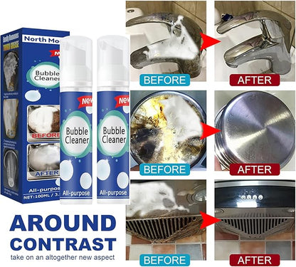 Foaming Heavy Oil Stain Cleaner,Best Multi Purpose Degreasing Foam, Stubborn Grease & Grime Remover Spray