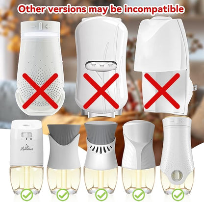 Plug-In Air Freshener Refills 12 Pack - Holiday Scents with Sweet Home, Frosted Donut, Mistletoe, Candy Canes - Wall Plug in Refills 7.92 Fl Oz - Compatible with Air Wick & Glade, Not for Glade Plus
