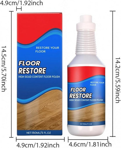 SakerPlus Floor Restore Cleaner, High-Solid Floor Polish for Shine Renewal & Protective Layer, Helps Reduce the Look of Small Scratches, Quick-Drying Clear Finish 5 fl oz (7-Pack)