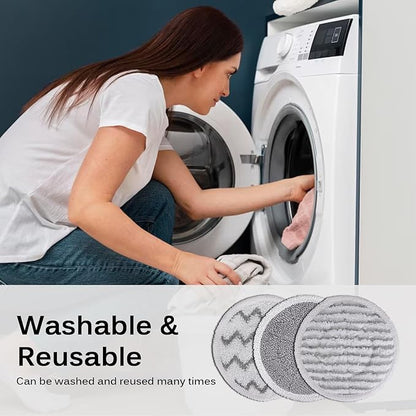 Sgizoku S7000 Pads Replacement Steam Mop Pads Compatible with Shark S8201 S8001 S7000AMZ S7001 S7001TGT S7000 S7201 S7000C Series Reusable Mop Refill Steam & Scrub All-in-One Hard Floor(2+2+2)