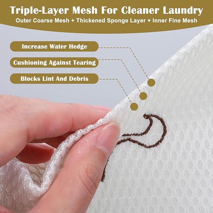4 Pcs 7.87×7.09 Inch Small Mesh Laundry Bags for Socks, Durable Polyester Lingerie Delicates Bag for Washing Machine, Useful for Masks, Underwear(3 socks washing bag +1Bra Laundry Bag)