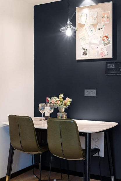 Safiyya 393"x17.7" Dark Blue Peel and Stick Wallpaper Contact Paper Solid Color Self Adhesive Removable Wallpaper Waterproof Contact Paper for Wall Vinyl Roll