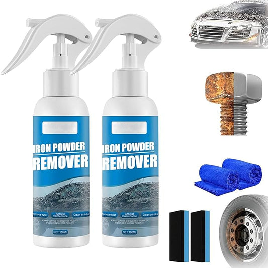 2026 New Multi-functional Quick-acting Rust Removal Spray, Fast-acting Spray to Remove Iron, Portable Car Rust Removal for Metal, Tools, Cars, Chains (2PCS)