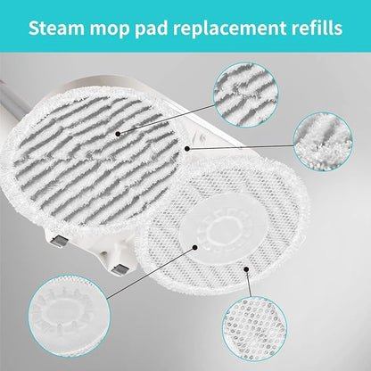 AIR U+ S8201 Pads Replacement Steam Mop Pads for Shark S8201 S7001 S8001 S7201 S7000AMZ S7000 S7005 S7020 S7001C Series Steam & Scrub All-in-One Scrubbing Mop, 4 Pack
