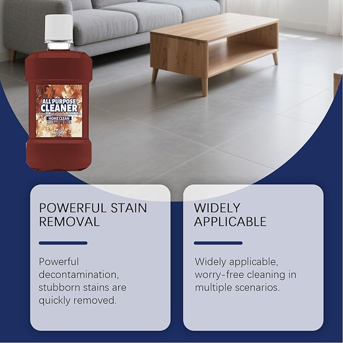 Floor Cleaner - Multi Stain Removal Liquid, Concentrated 80ml Cleaning Solution with Deep Formula, Fast Acting Dirt Lift Feature, Ideal for Home Bathroom Kitchen Tile Grout Glass C