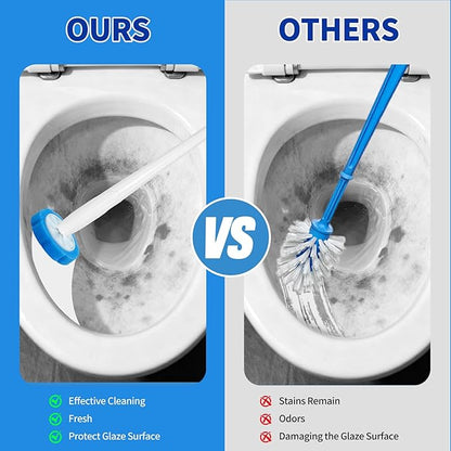 100pcs Disposable Toilet Wand Refills, Replacement Brush Heads Compatible With Clorox Wand Refill System, Upgrade Fiber Cleaner Heads for Closestool Cleaning (not included brush rod)