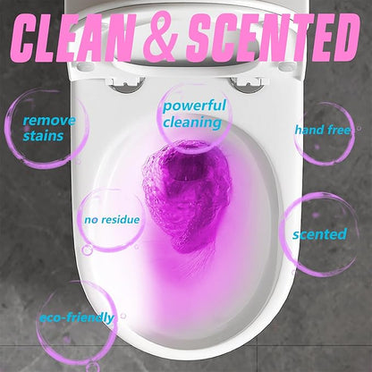 Automatic Scented Toilet Bowl Cleaner Bottle,2 pack, Long Lasting Bathroom Toilet Tank Cleaner Pods Tablets In Bottles With Powerful Cleaning (PINK 2 Pack)