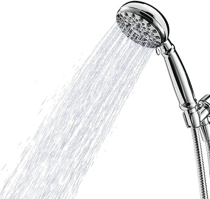 Moen Banbury Chrome 5-Spray Hand Shower with Hose and Bracket, 4-Inch Diameter, 23046