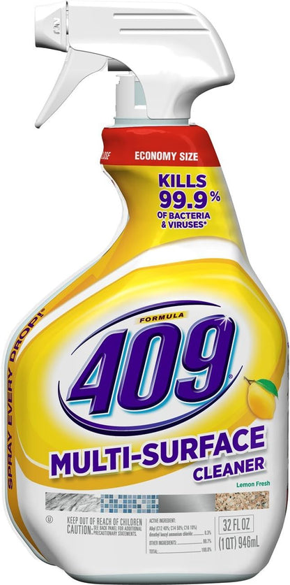 Formula 409 Multi-Surface Cleaner, Spray Bottle, Lemon, 32 Ounces (Packaging May Vary)