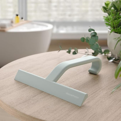 dancemoon JustHang Shower Squeegee for Glass Doors, All-in-One Award-Winning Silicone Squeegee with Built-in Hook for Bathroom, Window, Mirror, Tile Wall, Car, Streak-Free Cleaner Tool, 10-Inch Green