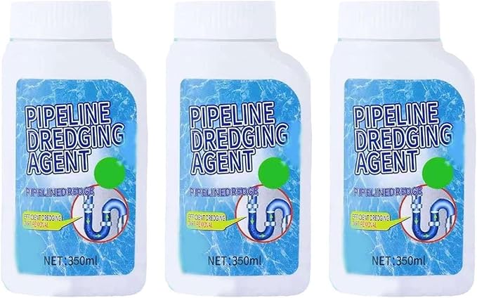 Wmool Pipeline Dredging Agent, Powerful Pipe Dredging Agent, Drain Clog Remover, Unclog Toilet Clog and Kitchen Sink Pipe Unblocker Powder, Quick Cleaning Drain Toilet Cleaner Tool
