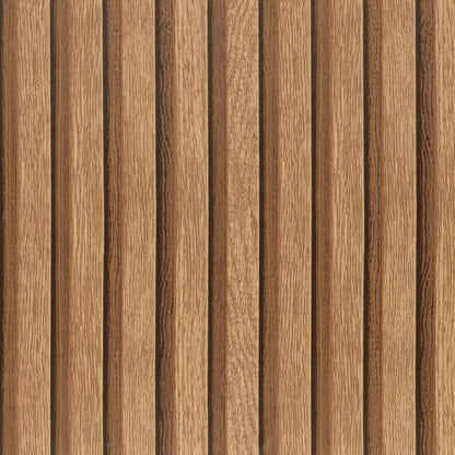 Arthome 17''x393'' Wood Slat Wallpaper, Peel and Stick Self Adhesive Wall Covering Decorative Removable Contact Paper Waterproof Faux Wood Grating Stripe Vinyl for Living Room Bedroom