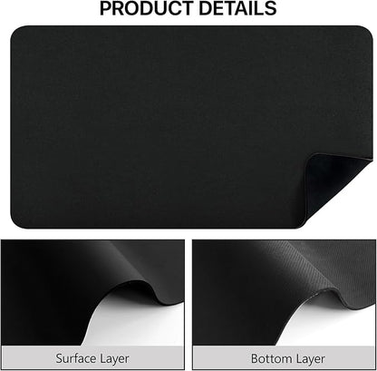 Dish Drying Mat Super Absorbent Dish Drying Mat Coffee Bar Accessories,Drying Mats for Kitchen Counter, Fit Under Coffee Maker, Pot, Dish Rack,12"x19", Black