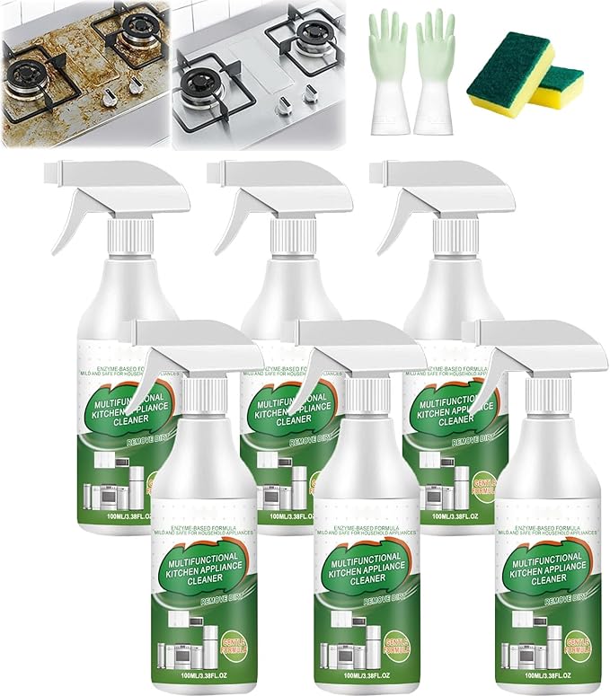 Multi-Purpose Enzyme Foam Cleaner, Versatile – Kitchen & Home, Bathroom Descaler Foam Cleaner Spray (6PCS)