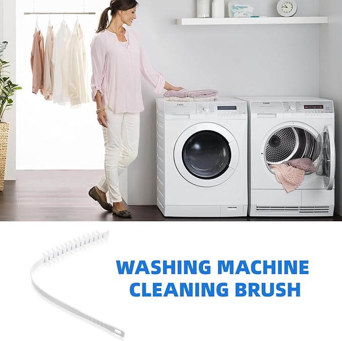 Washer and Dryer Washing Machine Cleaner Rolling Washing Machine Cleaning Brush Flexible Refrigerator Coil Cleaning Brush Washer Drum Brush for Home Dryer Vent Cleaner Kit