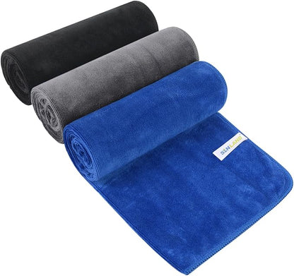 SINLAND Microfiber Gym Towels Super Absorbent Compact Travel Workout Towel Quick Dry Camping Sweat Towel for Sports Beach Swimming Backpacking Hiking and Yoga Men Women 16 Inch X 32 Inch