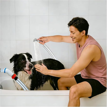 Quick Connect Faucet Attachment:Dog Bath,6.6 Foot Hose. No Install.
