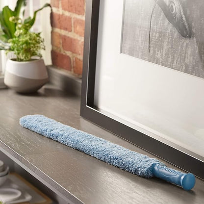 E-Cloth Cleaning & Dusting Wand, Premium Microfiber Dusters for Cleaning, 100 Wash Guarantee, Blue, 1 Pack