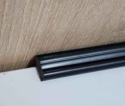 Peel and Stick Flexible Wall Molding Trim Self Adhesive Decorative Strips, DIY 3D Ceiling Trim for Home Décor on Cabinet Door Mirror Frame, 1.0in(W)× 16ft(L), Black