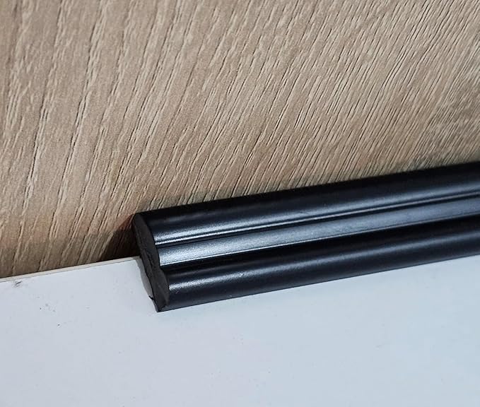 Peel and Stick Flexible Wall Molding Trim Self Adhesive Decorative Strips, DIY 3D Ceiling Trim for Home Décor on Cabinet Door Mirror Frame,1.0in x 10ft Black