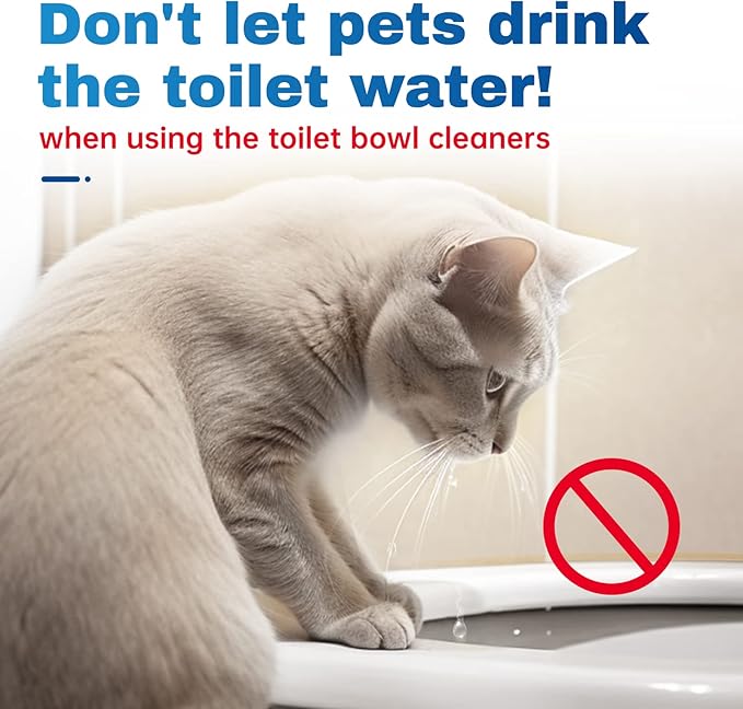 Vacplus Automatic Toilet Bowl Cleaner Tablets, Drop-In Tank Cleaner for Bathroom, Prevent Stains & Deodorize, Long-Lasting Cleaning Tabs, Easy-Use Freshener for Bowl & Tank, 50 Pack